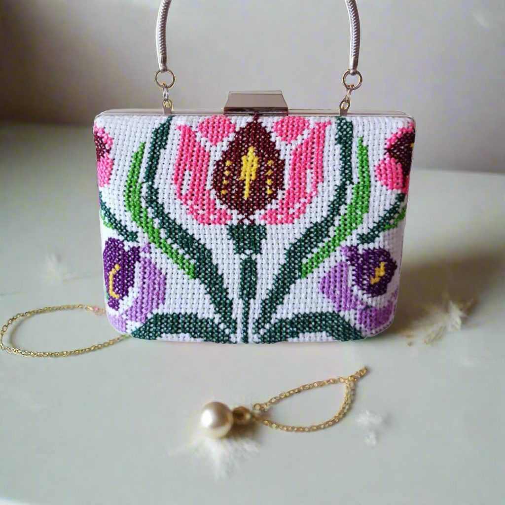 Clutch Bag, Hand Bag, Floral Pattern Women Bag