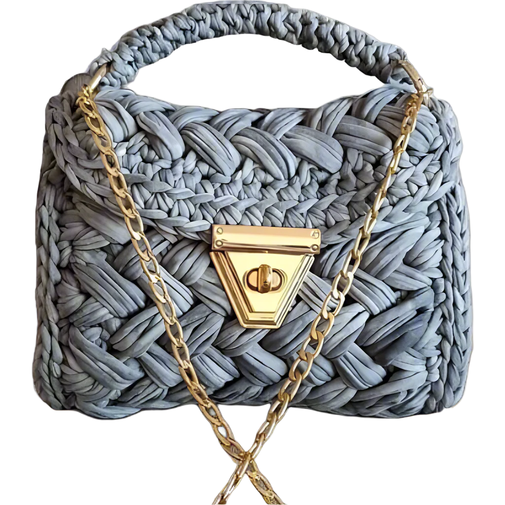 Midnight in Saint-Honoré crochet handbag styled as a shoulder bag.