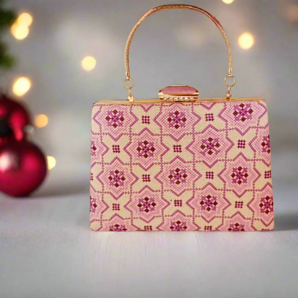 Pink Clutch Bag, Handmade Bag, Stylish Bag, Hand Bag