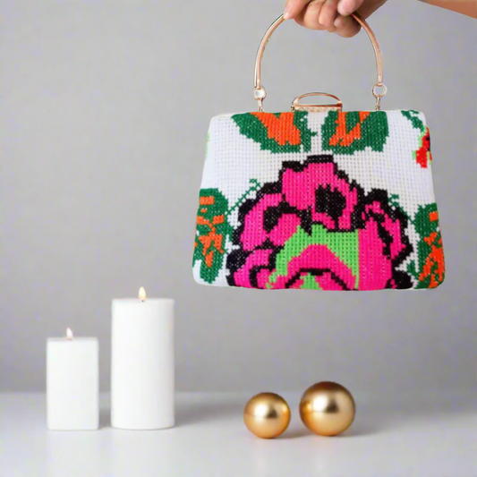 Clutch Bag, Hand Bag, Floral Pattern Women Bag